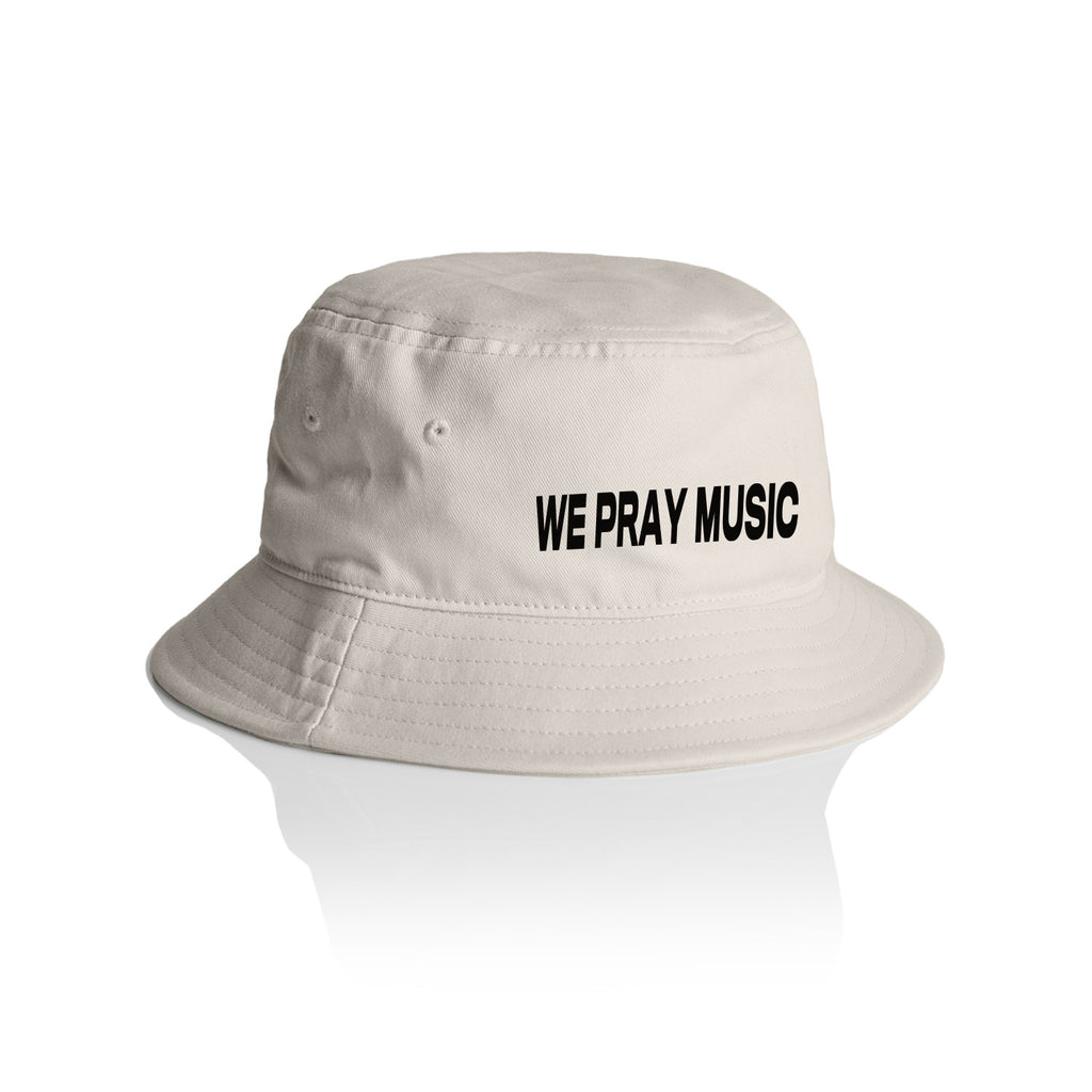 We Pray Music Bucket Hat in Bone (black text) – Loma Vista Recordings