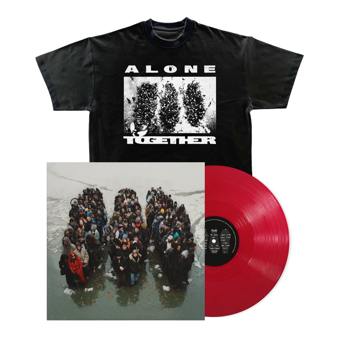 Alone Together  Black T-Shirt + AUTOGRAPHED "Blood Red" Deluxe LP - View 1