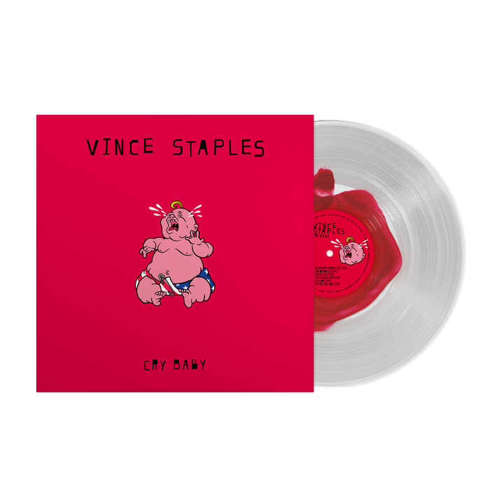 Cry Baby Cream T-Shirt w/Bloodshot Colored LP — Image 2 of 3