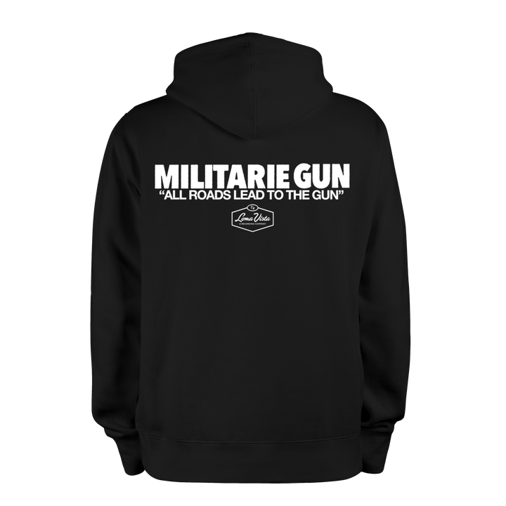 All Roads Lead To The Gun Black Hoodie