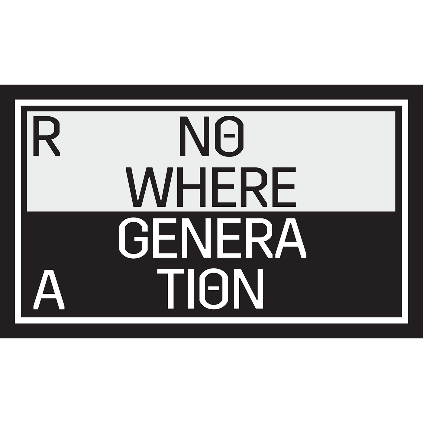 Nowhere Generation Black / White Flag